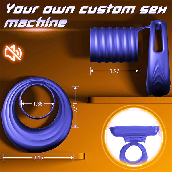 Mens Vibrator with Ribbed Penis Sleeve