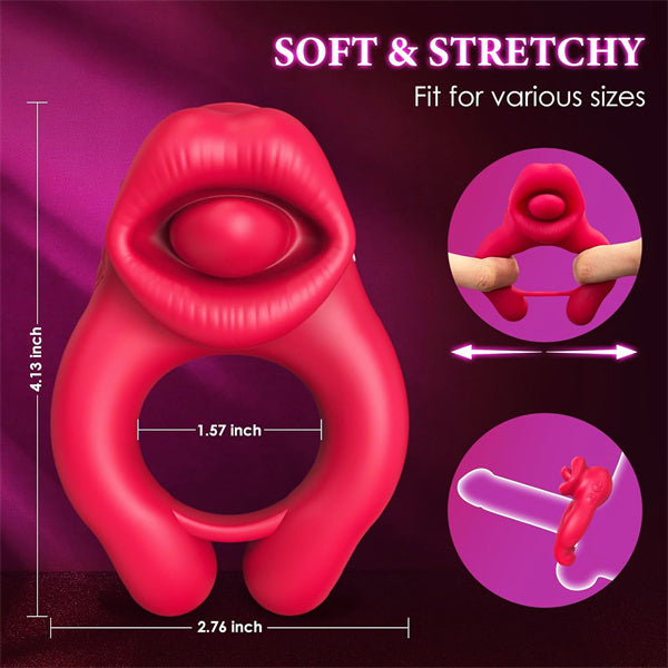 Mouth Biting Vibrating Cock Ring
