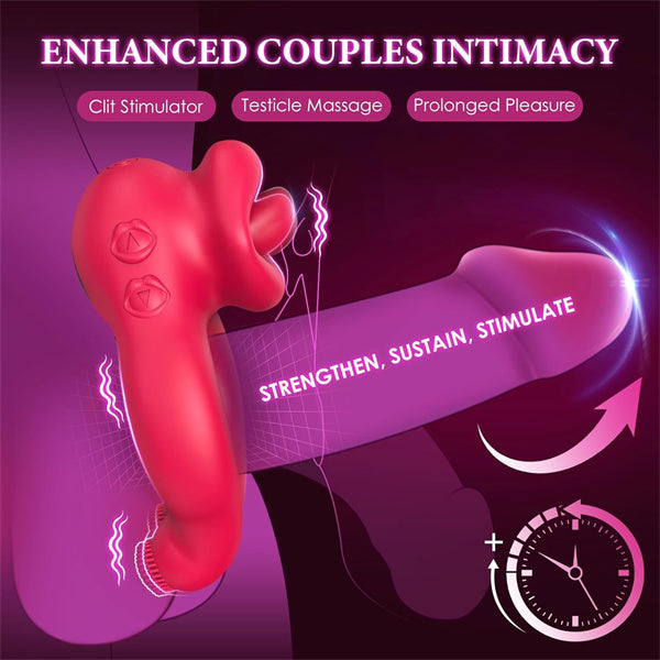 Mouth Biting Vibrating Cock Ring