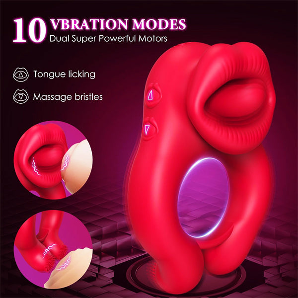 Mouth Biting Vibrating Cock Ring