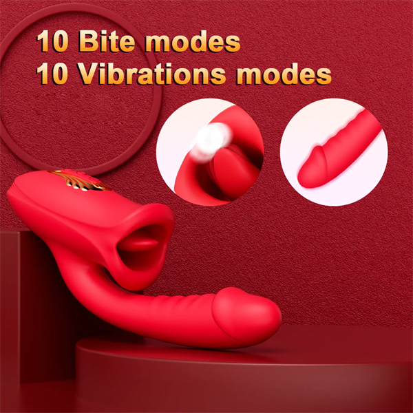 Mouth Biting Vibrator with G Spot Wand Vibrator