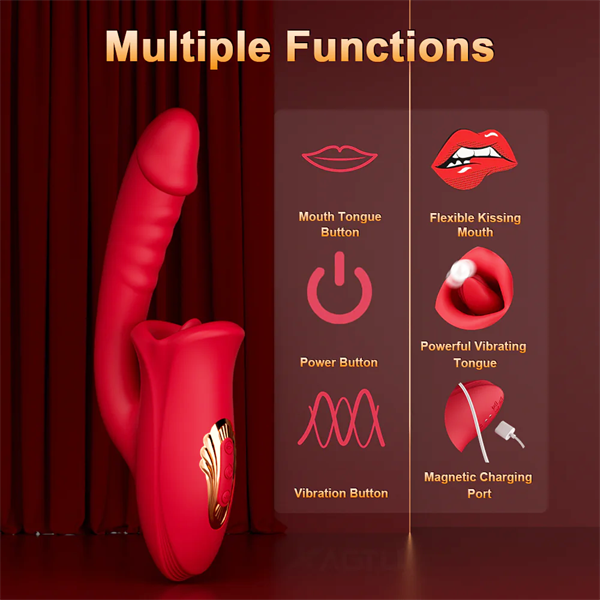 Mouth Biting Vibrator with G Spot Wand Vibrator