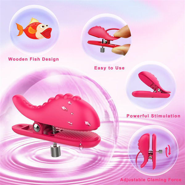 Nipple Toys Vibrator with BDSM Rose Necklace