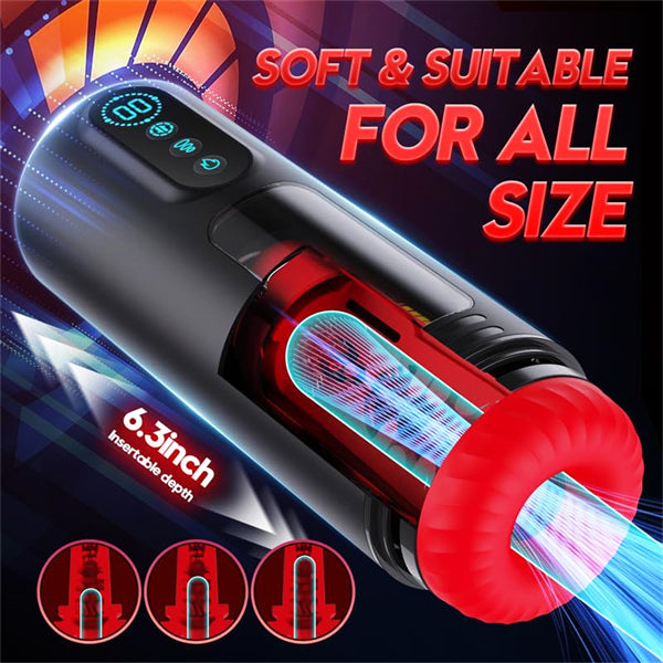 Penis Pump with 7 Sucking & Thrusting & Vibrating Male Stroker