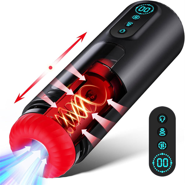 Penis Pump with 7 Sucking & Thrusting & Vibrating Male Stroker