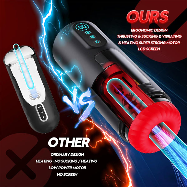Penis Pump with 7 Sucking & Thrusting & Vibrating Male Stroker