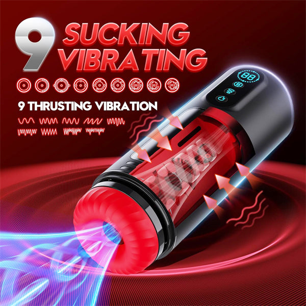 Penis Pump with 7 Sucking & Thrusting & Vibrating Male Stroker