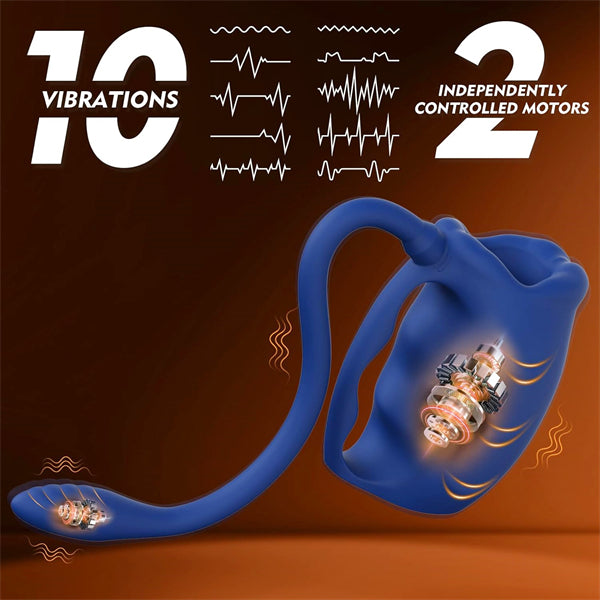 Penis Vibrator Male Masturbator with Detachable Butt Plug and Cock Ring
