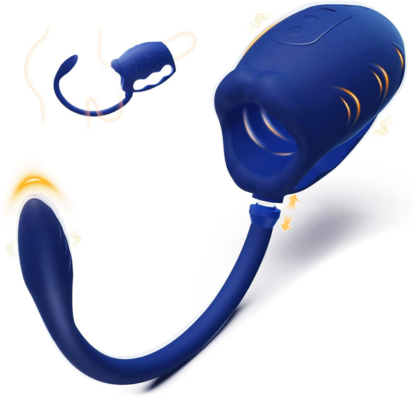 Penis Vibrator Male Masturbator with Detachable Butt Plug and Cock Ring
