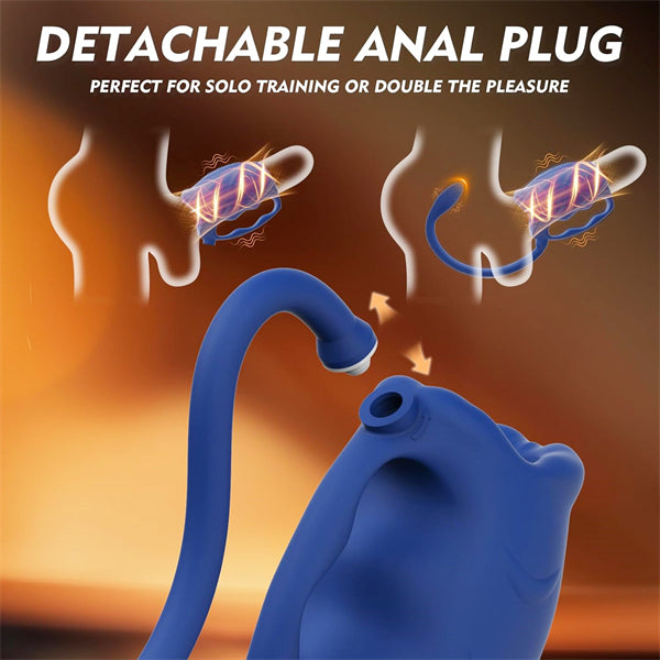 Penis Vibrator Male Masturbator with Detachable Butt Plug and Cock Ring