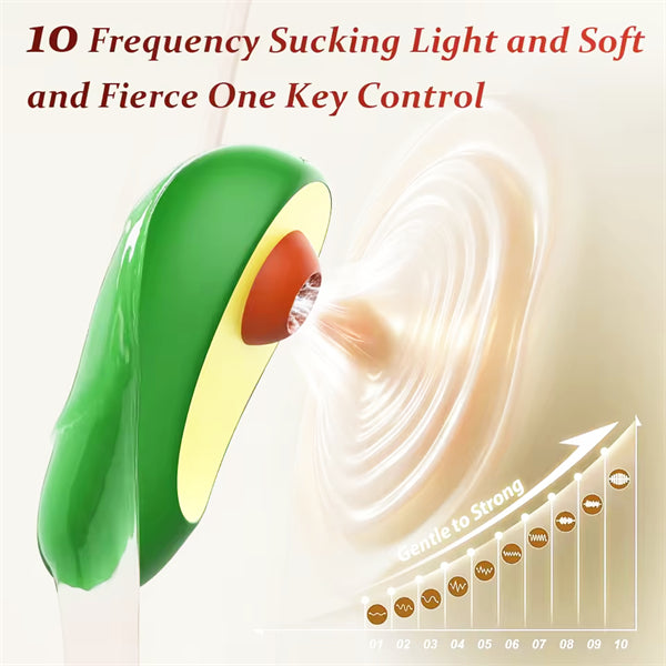 Powerful Sucking Avocado-Shaped Vibrators