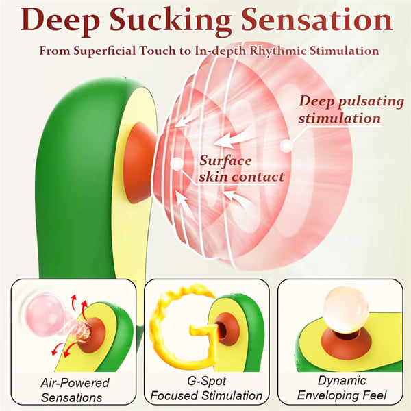 Powerful Sucking Avocado-Shaped Vibrators