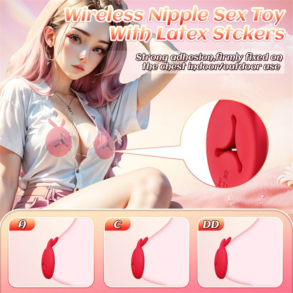 Rabbit Rund Design Vibrating Nipple Clamps With APP Control