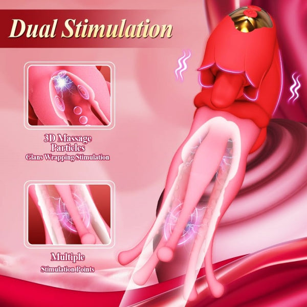 Realistic Tongue 3D Massage Particles Five Claws Vibrator