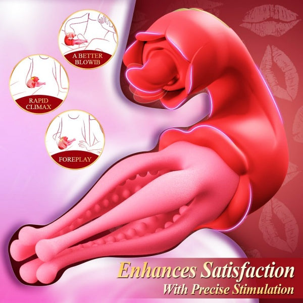 Realistic Tongue 3D Massage Particles Five Claws Vibrator