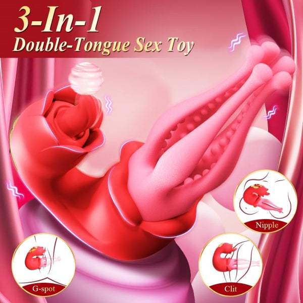 Realistic Tongue 3D Massage Particles Five Claws Vibrator