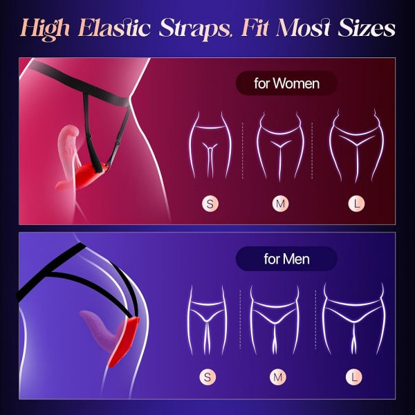 Realistic Tongue Wearable Vibrator for Couples