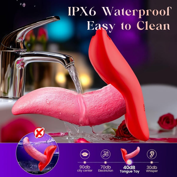 Realistic Tongue Wearable Vibrator for Couples