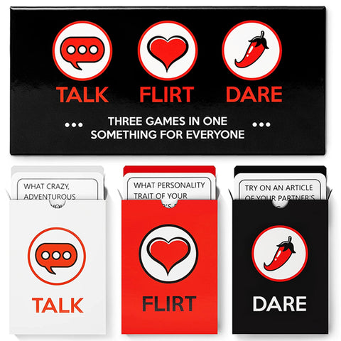 Romantic Game Card 3-in-1(Talk/Flirt/Dare)