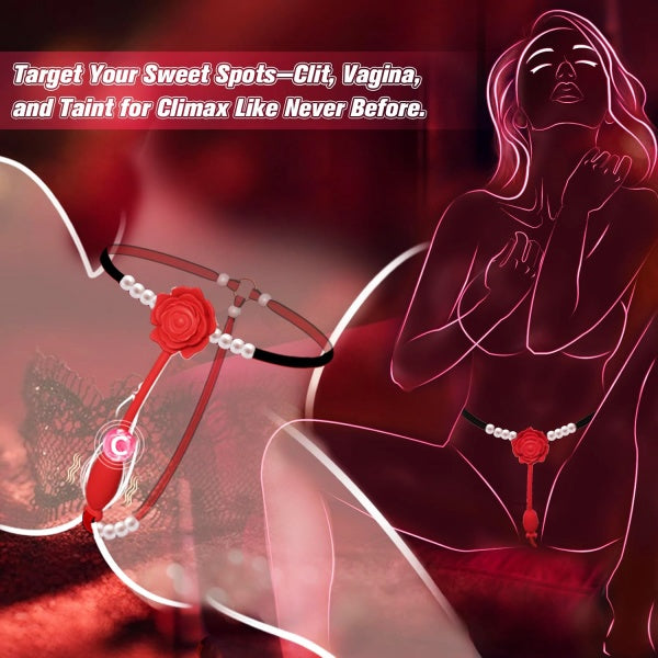 Rose Pearls Wearable G-String Vibrator
