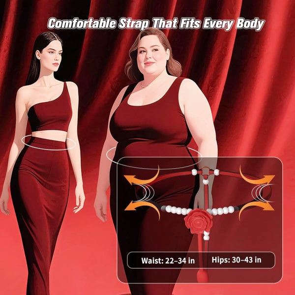 Rose Pearls Wearable G-String Vibrator