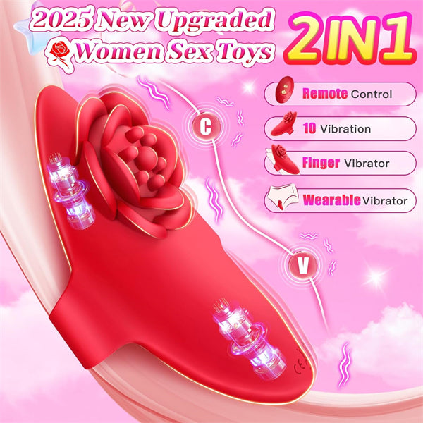 Rose Shaped Finger Vibrator
