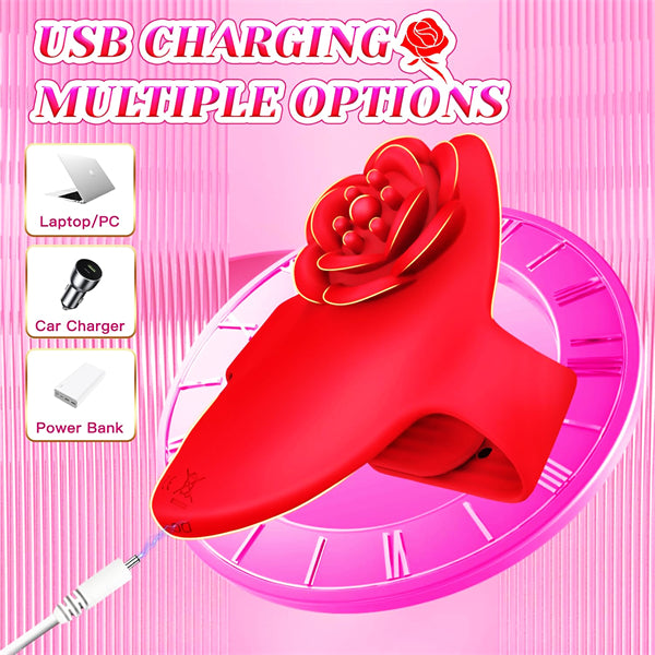 Rose Shaped Finger Vibrator