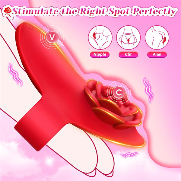Rose Shaped Finger Vibrator