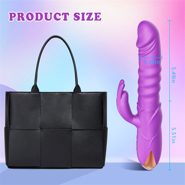 Rose Thrusting Rabbit Vibrator Purple
