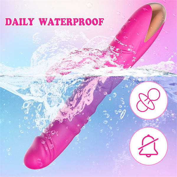 Rose Thrusting Rabbit Vibrator Purple