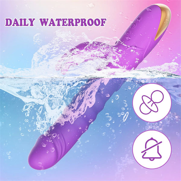 Rose Thrusting Rabbit Vibrator Purple