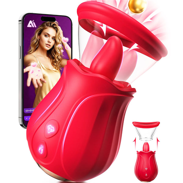 Rose Toy 3.0 with Rotating Tongue Vibration Suction for Women