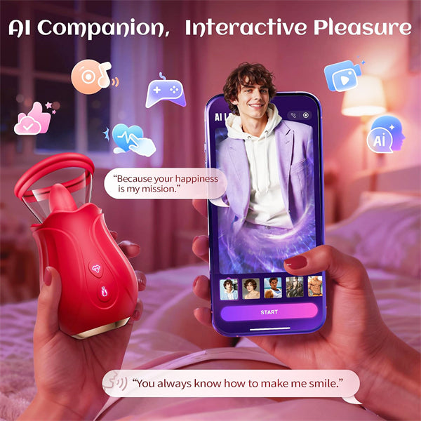Rose Toy 3.0 with Rotating Tongue Vibration Suction for Women