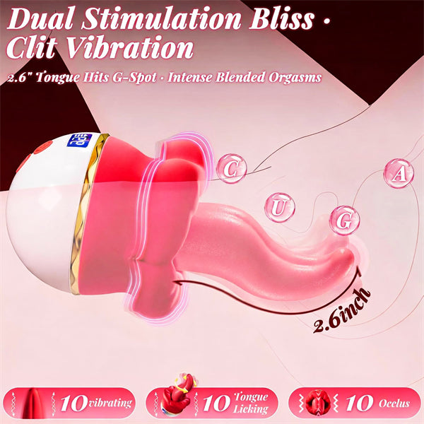 AI App Controlled Rose Toy Vibrator with Tongue Licking Lip Biting