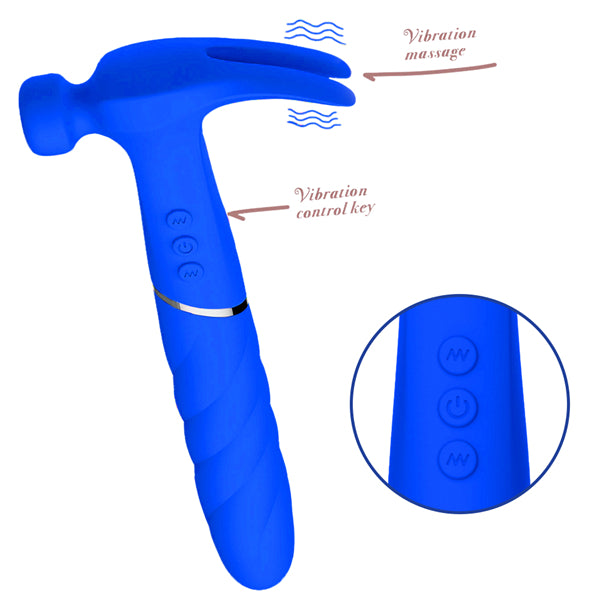 Rounded Hammer Vibrator Blue