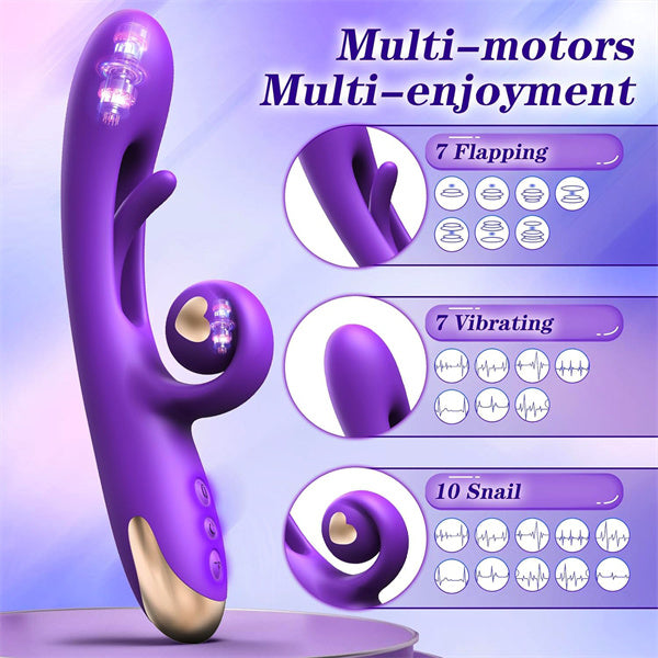 10 Vibration & 7 Flapping  Snali Rabbit Vibrator