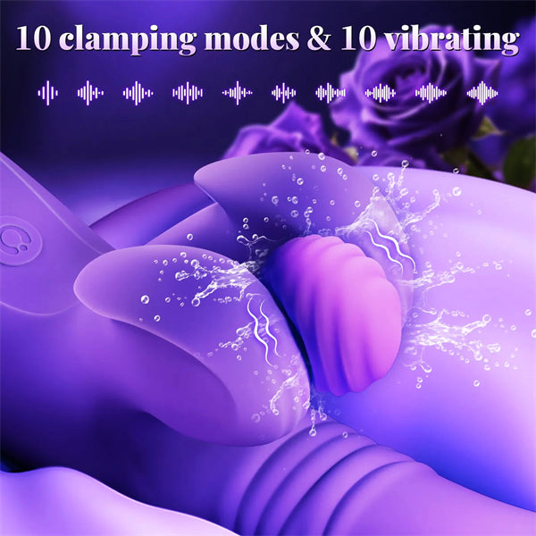Shock Clip Thrusting Rabbit Vibrator