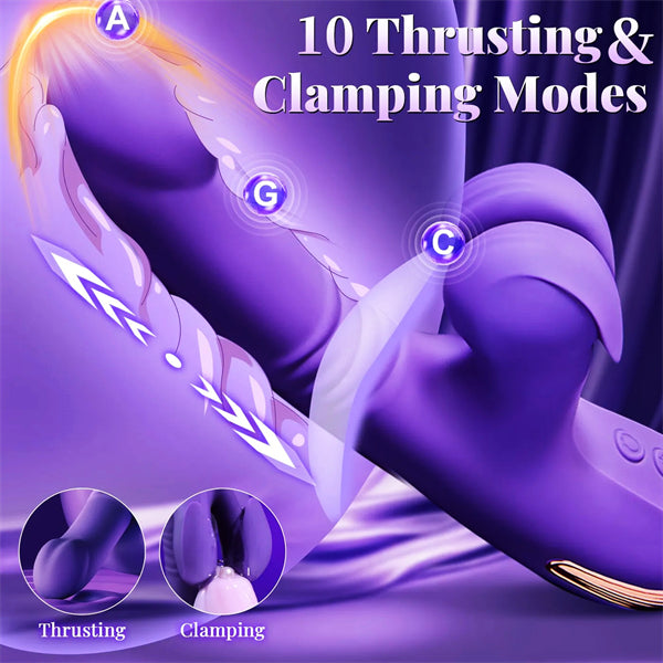 Shock Clip Thrusting Rabbit Vibrator