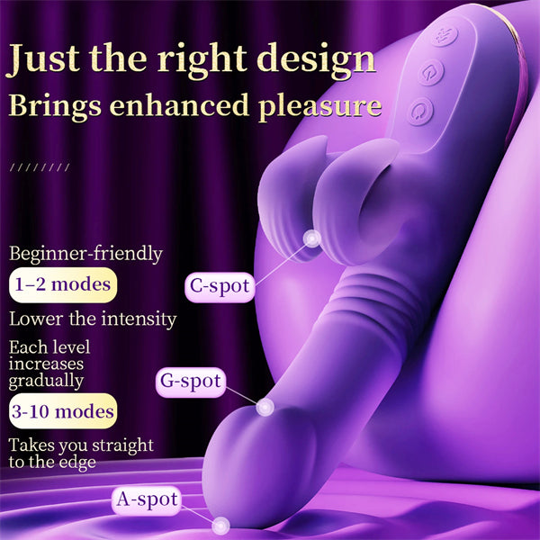 Shock Clip Thrusting Rabbit Vibrator