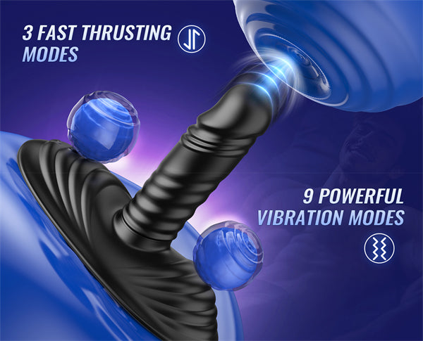 Sit and Ride Anal Beads Strapless Strap On Vibrator