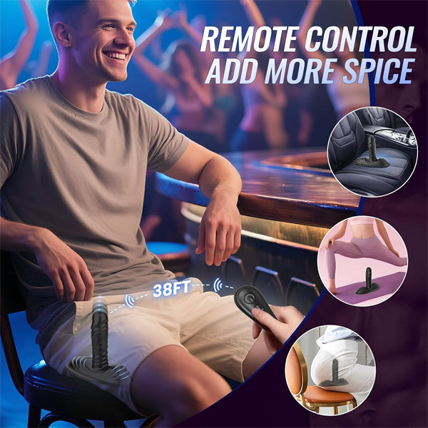 Sit and Ride Anal Beads Strapless Strap On Vibrator