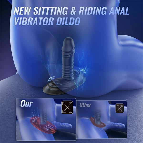 Sit and Ride Anal Beads Strapless Strap On Vibrator