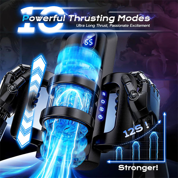 Smart Automatic 1–10 cm Adjustable Thrusting Male Stroker With Handle