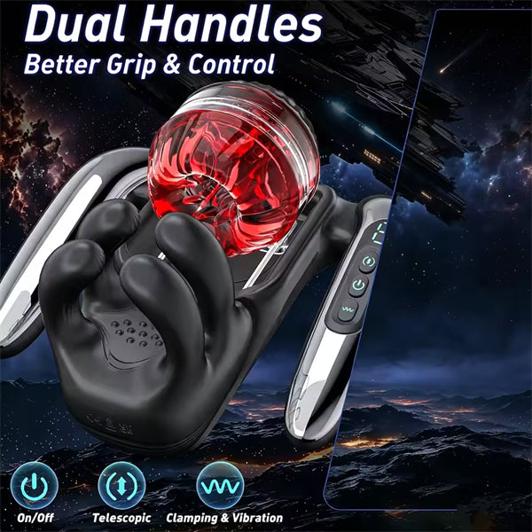 Smart Telescopic Stroker with Clamping Vibration Dual Handle Control