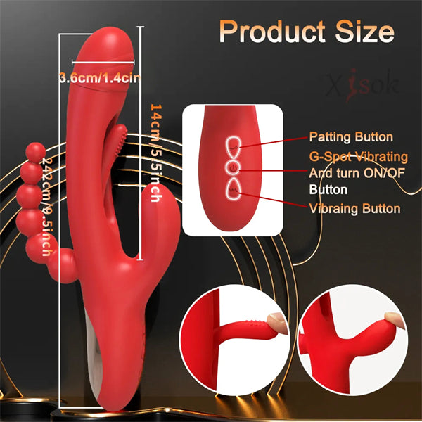 Tapping Rabbit Vibarator PRO 2 Red