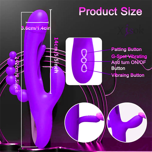 Tapping Rabbit Vibarator PRO 2 Purple