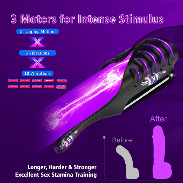 2IN1 Tapping Vibrating Penis Trainer