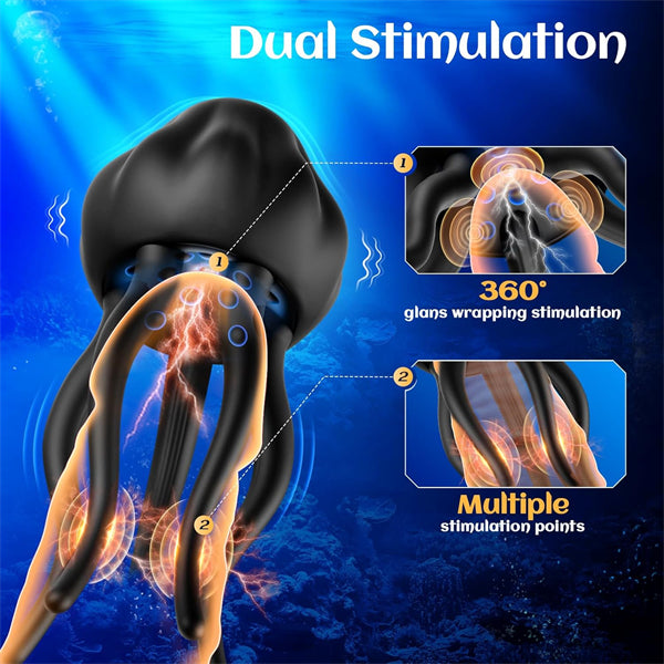 10 Vibrating Jellyfish Male Vibrator for Penis