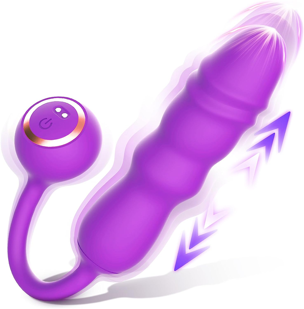Thrusting Dildo Vibrator Purple