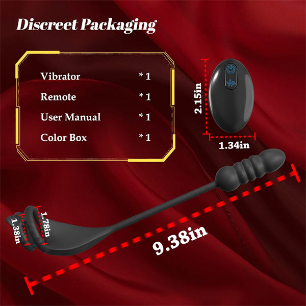 Thrusting Prostate Vibrator with Vibrating Cock Ring
